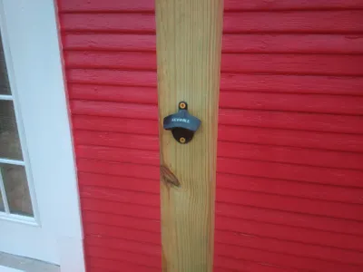 Built a Pergola for a client No deck is complete without a bottle opener