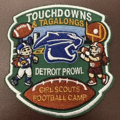 Embroidered Patches - Girl Scout football camp