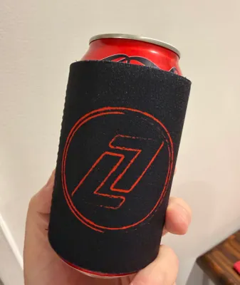 Custom Can Sleeves - Band logo on stubby cooler