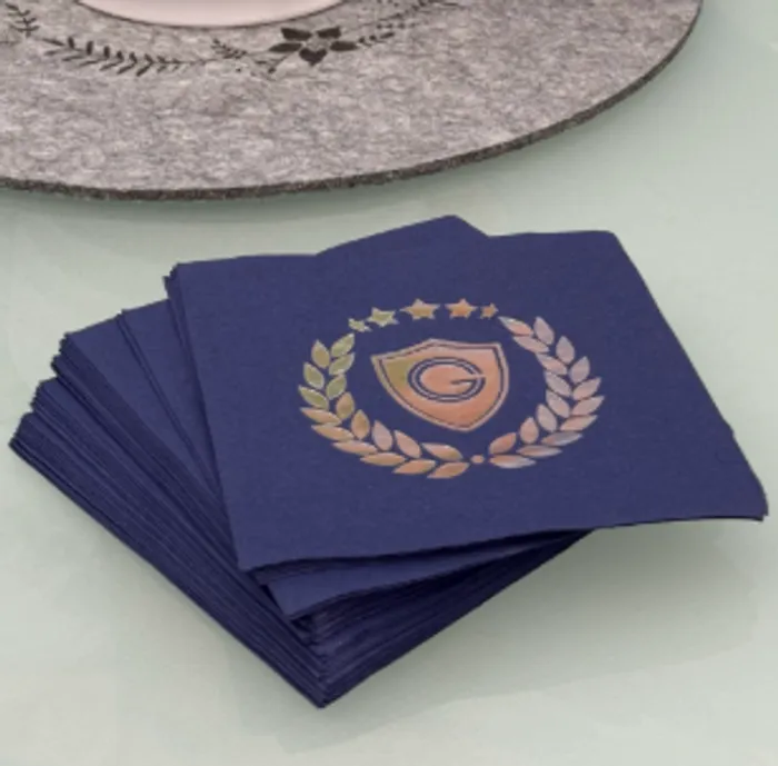 BottleOpenersNow.Com - Custom Foil Stamped Beverage Napkin