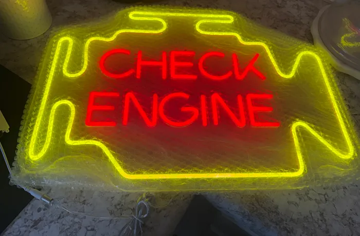 BottleOpenersNow.Com - Check Engine Neon Sign