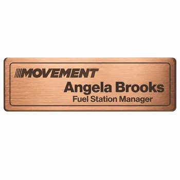 Engraved Metal Name Badges - Bottle Openers Now