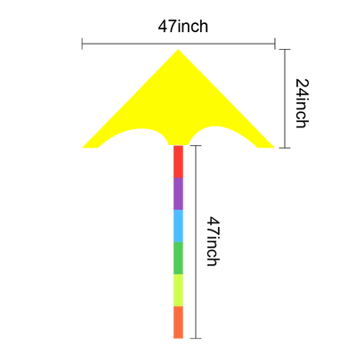 24in L x 47in W (47in Tail Length)