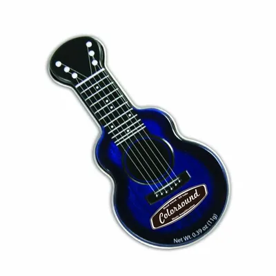 Blue Acoustic Guitar Shaped Mint Tin - Bottle Openers Now