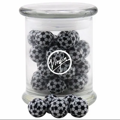 Jar with Chocolate Soccer Balls - SG700 - Bottle Openers Now