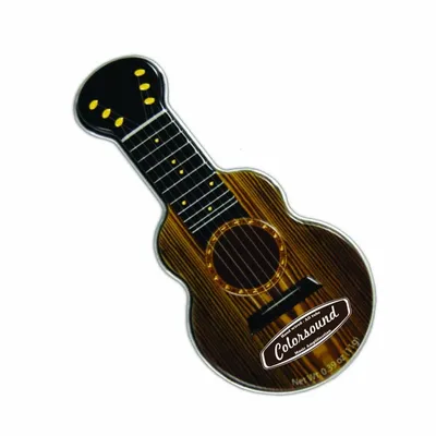 Dark Woodgrain Acoustic Guitar Shaped Mint Tin - Bottle Openers Now
