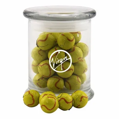 Jar with Chocolate Tennis Balls - SG700 - Bottle Openers Now