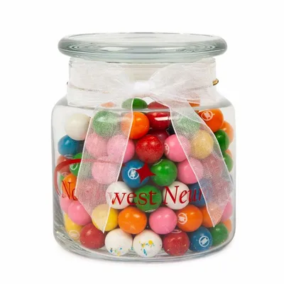 22oz. Glass Jar - Rainbow Bubble Gum - Bottle Openers Now