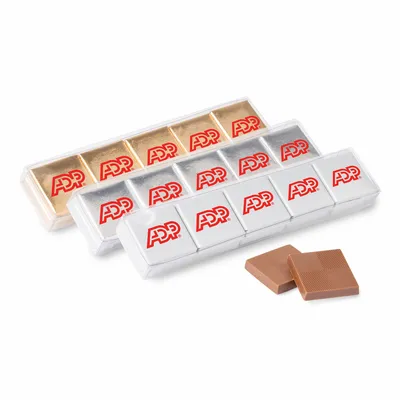 Ten Piece Chocolate Foiled Square Acetate - Bottle Openers Now