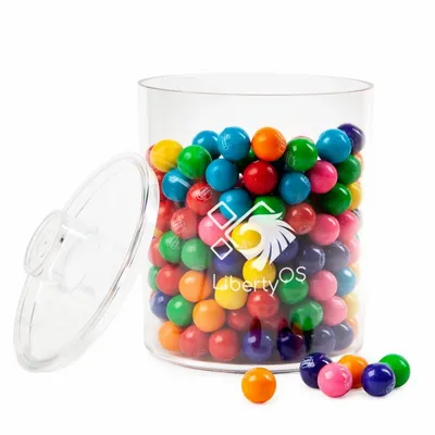 Cylinder Acrylic Gift Jars - Gumballs - Bottle Openers Now