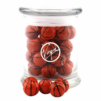 Jar with Chocolate Basketballs - SG700 - Bottle Openers Now