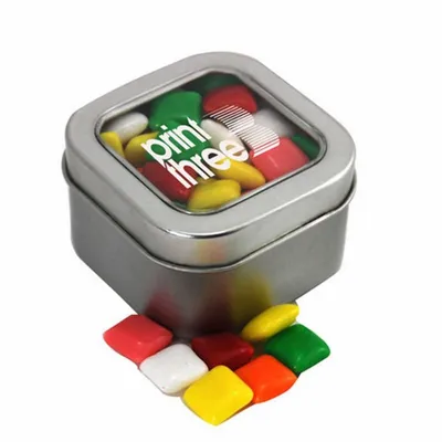Window Tin with Mini Chicklets - SBF2500 - Bottle Openers Now