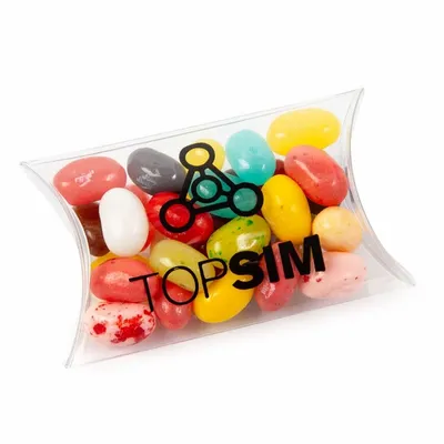 Small Pillow Acetate Box with Jelly Belly - Bottle Openers Now