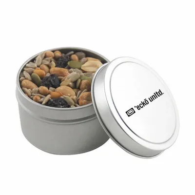 Round Tin with Trail Mix - SBF3100 - Bottle Openers Now