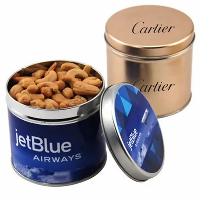 Round Tin with Cashews - SBF4100 - Bottle Openers Now