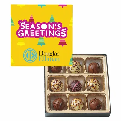 Truffle Gift Box Full Color Lid with 9 Truffles - Bottle Openers Now