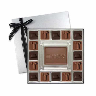 Custom Chocolate Squares Gift Box (13 1/2oz.) - Bottle Openers Now