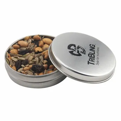 Round Tin with Trail Mix - SBF2900 - Bottle Openers Now