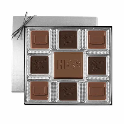Custom Chocolate Squares Gift Box (6 oz.) - Bottle Openers Now