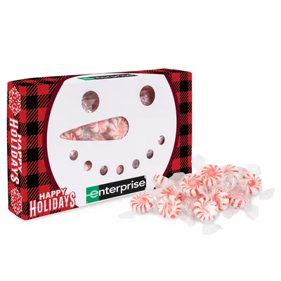 Snowman Die Cut Box with Starlight Mints - Bottle Openers Now