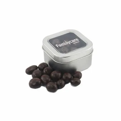 Window Tin w/ Choc Espresso Beans - Bottle Openers Now