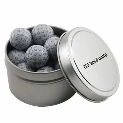 Round Tin with Chocolate Golf Balls - SBF3100 - Bottle Openers Now