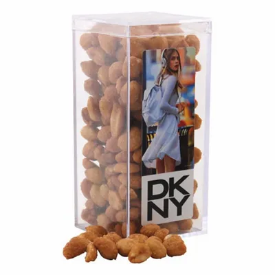 Acrylic Box with Honey Roasted Peanuts - Medium - Bottle Openers Now
