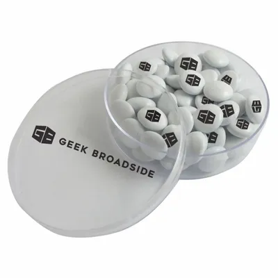 Small Round Acrylic with Imprinted Chocolate Buttons - Bottle Openers Now