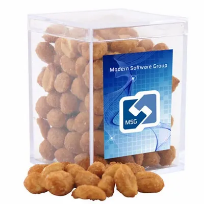 Acrylic Box with Honey Roasted Peanuts - Small - Bottle Openers Now