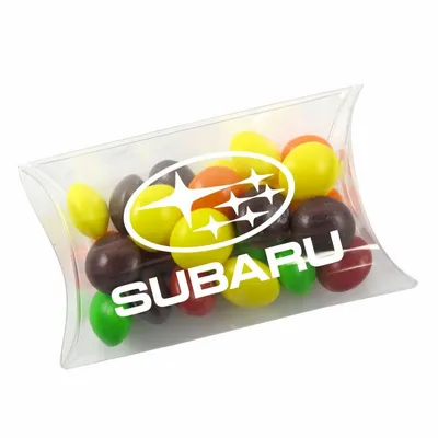 Small Pillow Acetate Box with Skittles - Bottle Openers Now