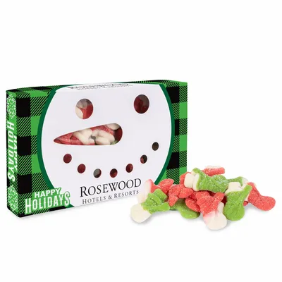 Snowman Die Cut Box with Gummy Snowmen - Bottle Openers Now