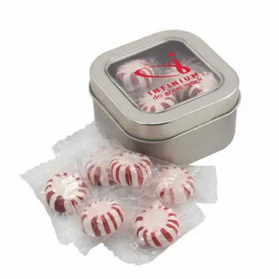 Window Tin with Starlight Peppermints - SBF2500 - Bottle Openers Now