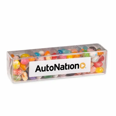 4 Cube Acetate Gift Box with Gourmet Jelly Beans - Bottle Openers Now