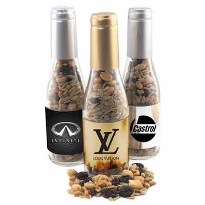 Champagne Bottle with Trail Mix 8" - Bottle Openers Now