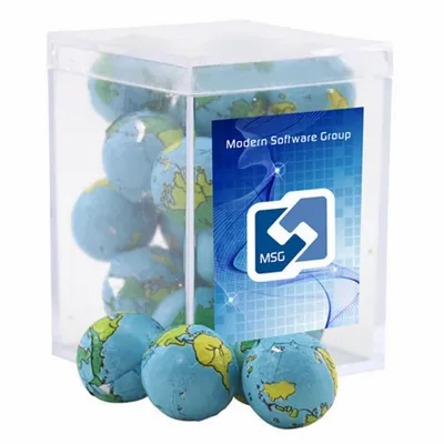 Acrylic Box with Chocolate Globes - Small - Bottle Openers Now