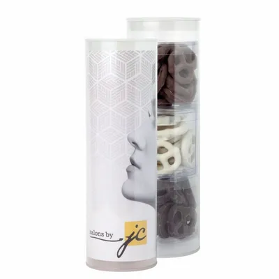 3 Piece Gift Tube with Gourmet Pretzels - Bottle Openers Now