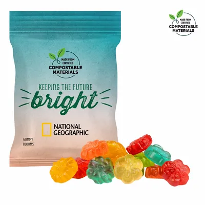 2oz. ECO-Digibag, Compostable & Full Color, Gummy Blooms - Bottle Openers Now