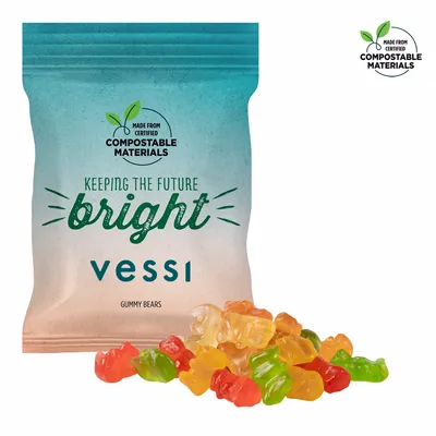 2oz. ECO-Digibag, Compostable & Full Color, Gummy Bears - Bottle Openers Now