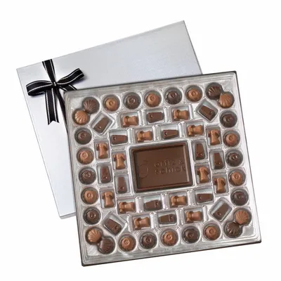 Large Custom Chocolate Delights Gift Box (3 lbs.) - Bottle Openers Now