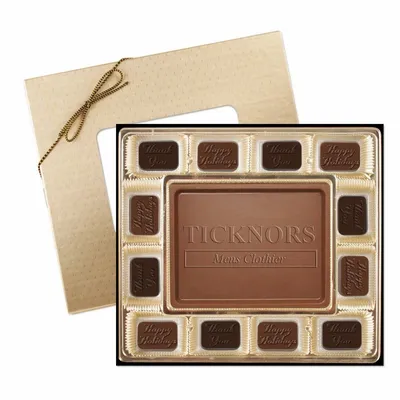 Small Custom Chocolate Delight Gift Box 7" - Bottle Openers Now