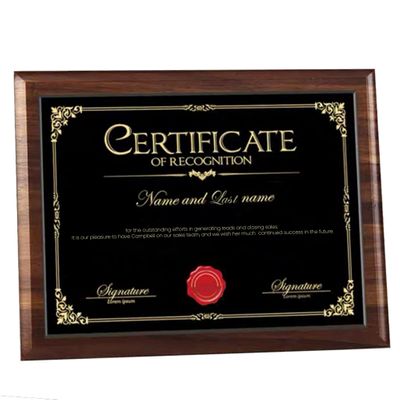 Wood Frame Certificate