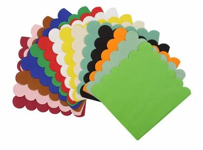 Scallop Foil Stamped Napkins - Bottle Openers Now