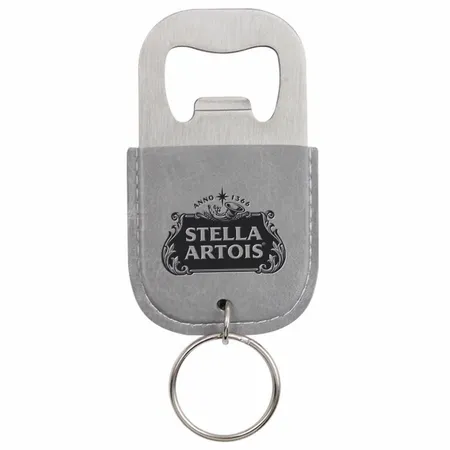 Leather Bottle Opener Keychain Leather Bottle Opener Keychain - Bottle Openers Now