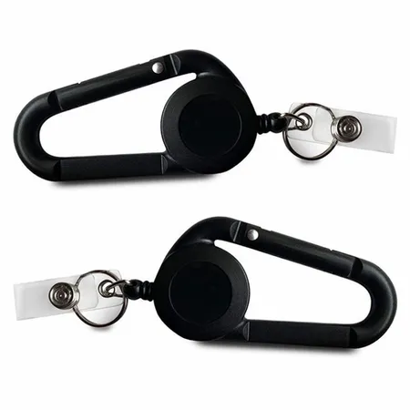 Carabiner Clip Badge Reel Keychain Carabiner Clip Badge Reel Keychain - Bottle Openers Now