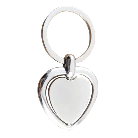 Spinning Heart Metal Keychain