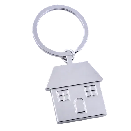 Happy Home Metal Keychain