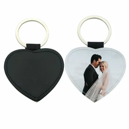 Heart Leather Keychain Heart Leather Keychain - Bottle Openers Now