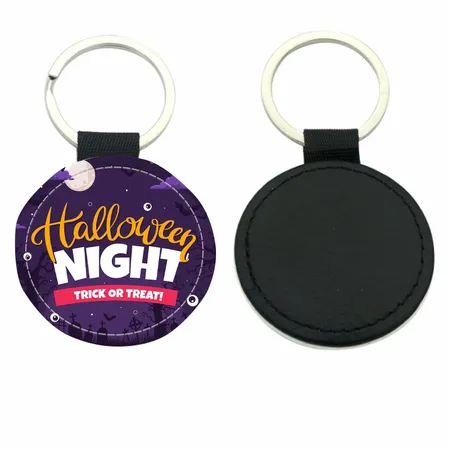 Circle Leather Keychain Circle Leather Keychain - Bottle Openers Now