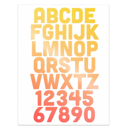 Alphanumeric Heat Transfer Patches - Bottle Openers Now