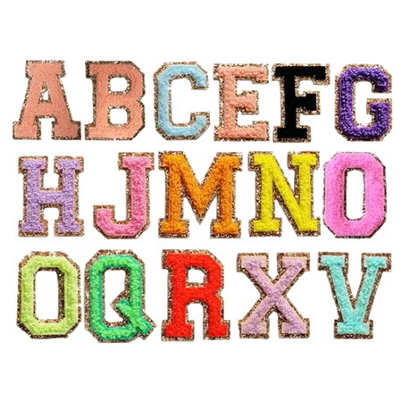 Chenille Letters with Metallic Backing - Bottle Openers Now